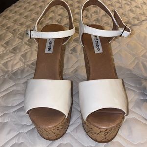 Steve Madden White Wedges